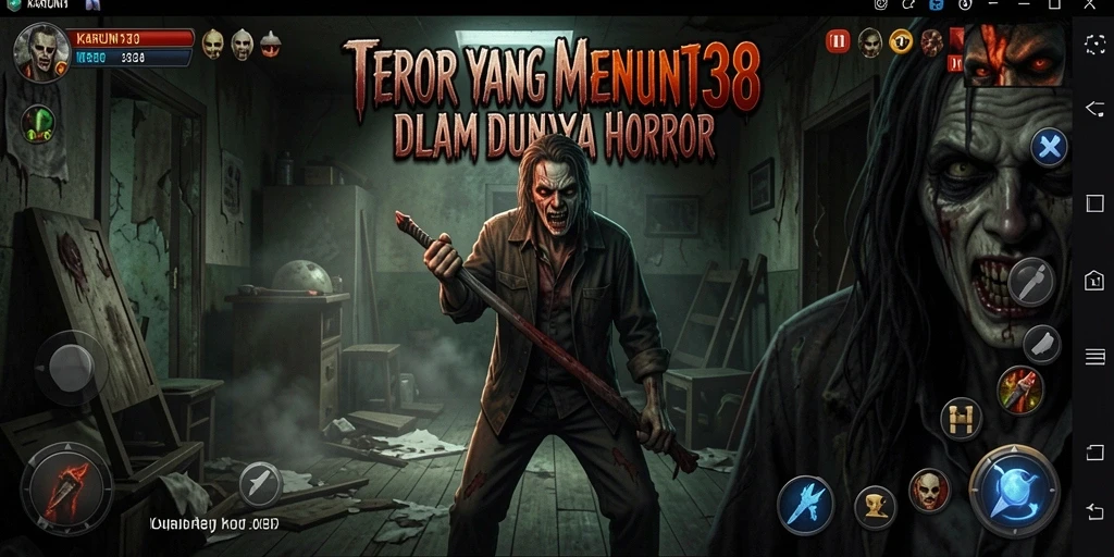 Screenshot gameplay menampilkan suasana Horror yang mencekam di KARUN138.