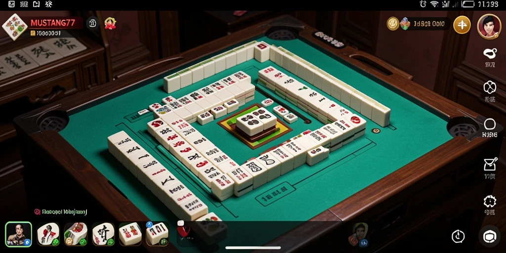 Screenshot gameplay MUSTANG77 yang menampilkan tantangan Mahjong.