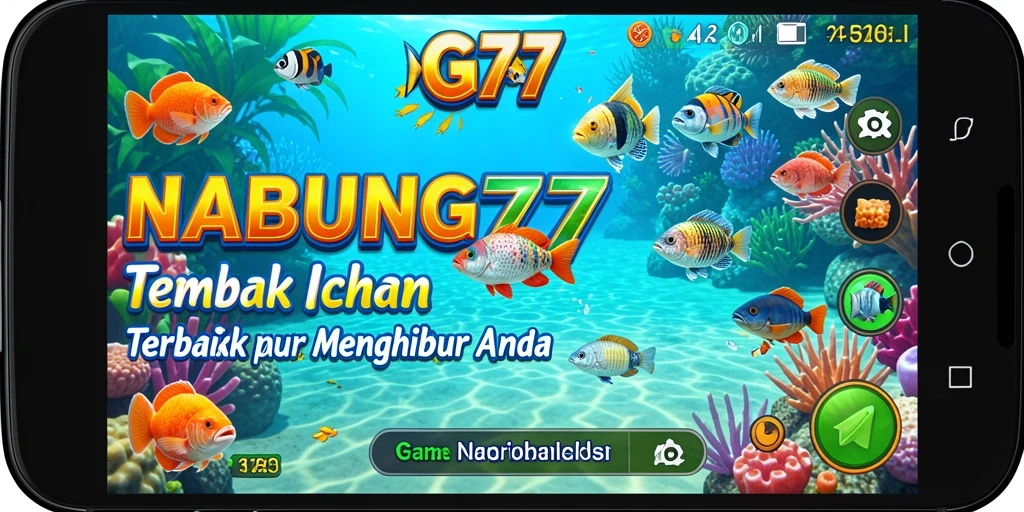 Tampilan gameplay seru dalam NABUNG77 dengan berbagai ikan untuk diburu.